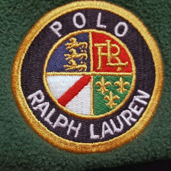 Polo Ralph Lauren Navy & Green Fleece Cap Hat L/XL - Picture 3 of 4